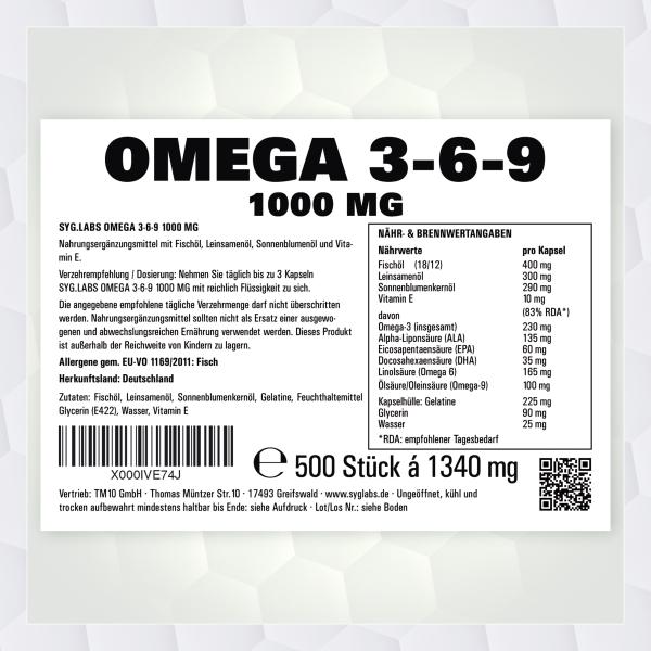 Omega-3-6-9 1000mg 500 Kapseln